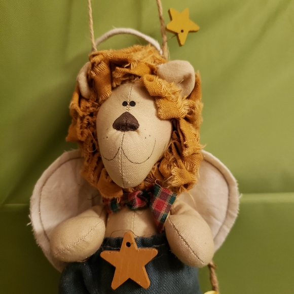 Vintage 1994 Lil' Plainfolk Angel by LuAnne Minnig - Lion Angel Ornament - NWT - Picture 3 of 6